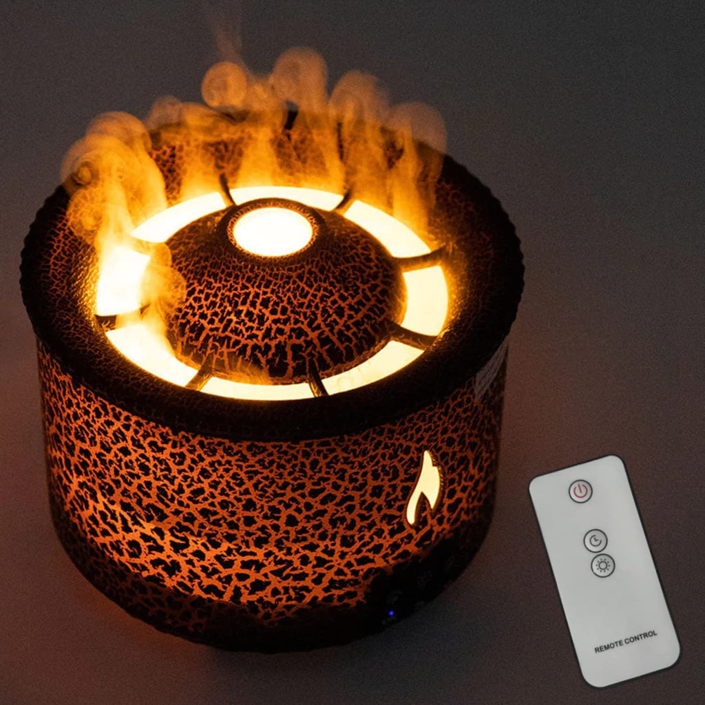 Aroma Diffuser met Vlam- en Kwaleffect – Stille Luchtbevochtiger 350 ml