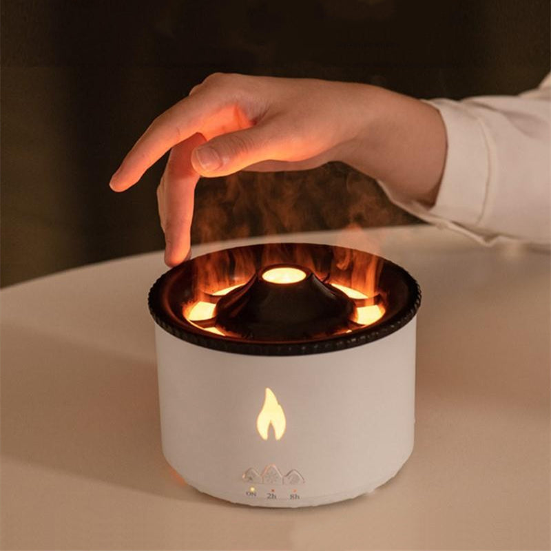 Aroma Diffuser met Vlam- en Kwaleffect – Stille Luchtbevochtiger 350 ml