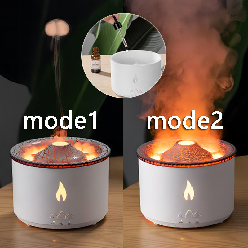 Aroma Diffuser met Vlam- en Kwaleffect – Stille Luchtbevochtiger 350 ml