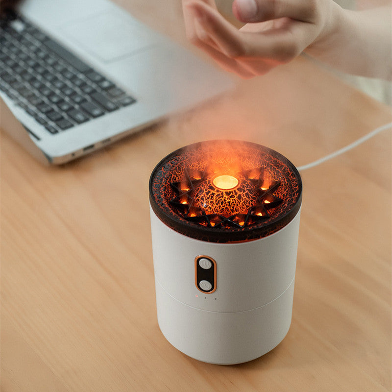 Aroma Diffuser met Vlam- en Kwaleffect – Stille Luchtbevochtiger 350 ml